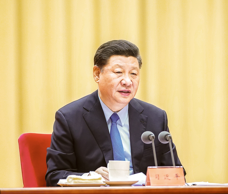 2019年5月31日，“不忘初心、牢記使命”主題教育工作會議在北京召開。中共中央總書記、國家主席、中央軍委主席習(xí)近平出席會議并發(fā)表重要講話。 新華社記者 鞠鵬/攝